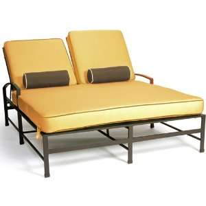  San Michele Tubular Aluminum Double Chaise W/ Cushions 