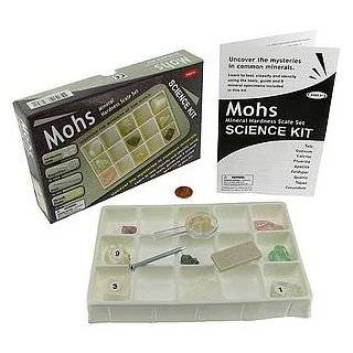 Mohs Mineral Hardness Scale Set, with (9) Specimens, Magnifier and 