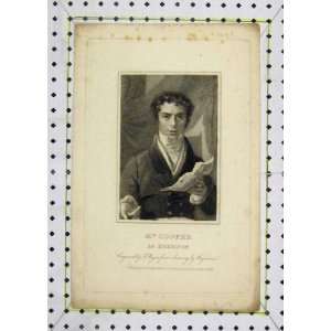   1822 Antique Print Portrait Mr Cooper Egerton Rogers