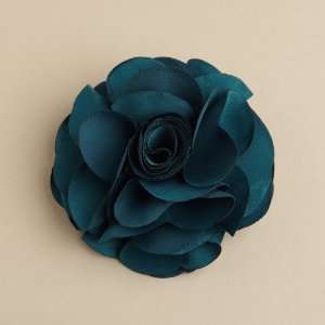    Teal Silk Flower Hair Clip or Pin by Mariell Designs Jewelry
