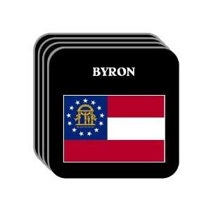  US State Flag   BYRON, Georgia (GA) Set of 4 Mini Mousepad 
