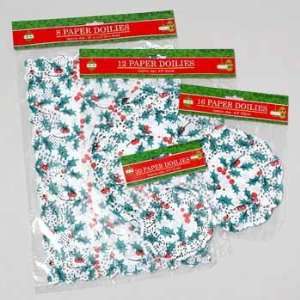  Paper Doiles   Christmas Print Case Pack 144 Everything 