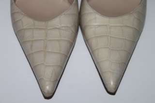 VERSACE Croco Leather Heels Pumps Shoes Size 38  