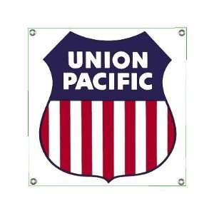  Union Pacific RR Railroad Retro Vintage Porcelain on Metal 