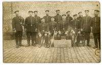 WWI German Real Photo Postcard Group of Younger Soldiers 2 With Swords 