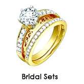 65 Ct Round Diamond Semi Mount Bridal Set 18K Gold  