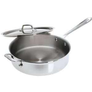  All Clad 4 QT. Saute Pan & Lid ~ Brushed Stainless Steel 