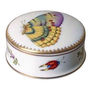 Anna Weatherley Yellow Butterfly Small Round Covered Box W 