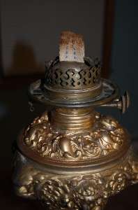   Antique Piano Floor Oil Lamp Possibly ?? B&H Bradley Hubbard ?  