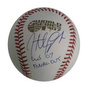   World Series Baseball inscribed  FINAL OUT 07 WS (MLB