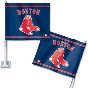  MLB Boston Red Sox Car Flag   Set of 2