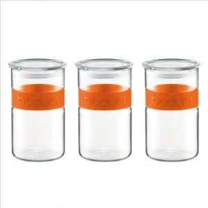  Bodum Set of 3 Presso Storage Jars, Orange Kitchen 