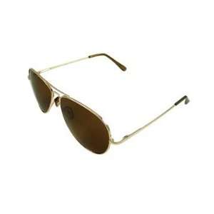  Top Gun Aviators Sunglasses Gold Frame Mirror Lens 