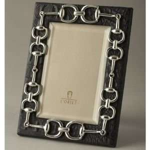   Equestrian Picture Frames Links On Croc Leather Picture Frame 5 X 7