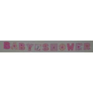  Girls Pink Baby Shower Banner Party Decoration