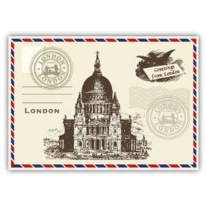  London UK Postal Letter Car Bumper Sticker Decal 5 X 4 