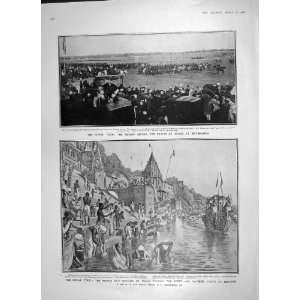  1906 PRINCE WALES HYDERABAD RIVER BATHING GHATS BENARES 
