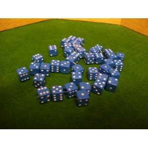  Mini 8mm 6 Sided Blue Dice Toys & Games