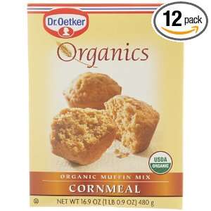 Dr. Oetker Organics Muffin Mix, Cornmeal, 16.9 Ounce Boxes (Pack of 12 