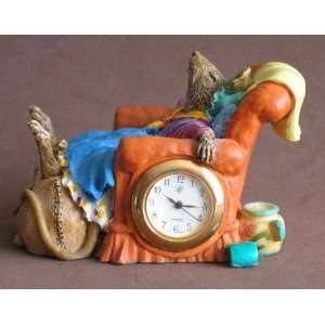 La Brea Secret Treasures Miniature Clock Resting Mouse