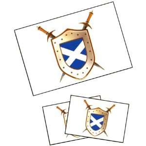 Scotland With Cross Shield Tattoos