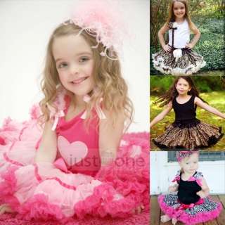 Baby Kids Girls Dancewear Cute Chiffon Tutu Full Pettiskirt Princess 