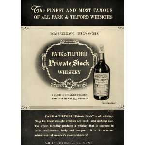   Private Stock Whiskey Rye Bourbon   Original Print Ad