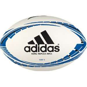   Nzru Replica Rugby Ball (White, Prime Blue,Size 5)