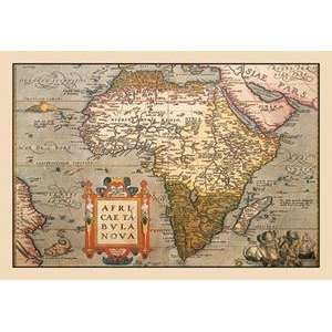  Vintage Art Map of Africa   09046 4