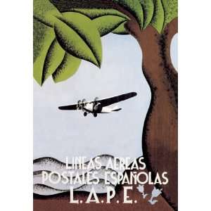  LAPE   Spanish Postal Airlines 24X36 Giclee Paper