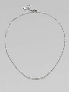 Michael Kors   Stone Accented Bar Chain Link Necklace/Silvertone