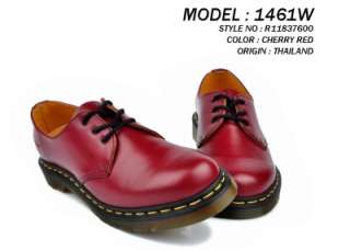 Dr Martens Womens Shoes 3 EYE 1461W GIBSON Cherry Red  