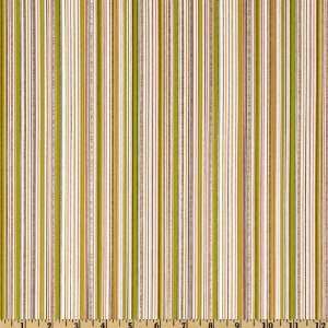  44 Wide Dill Blossom Stripe Spring Lime Fabric By The 