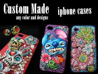 iphone cases 4 / 4S Custom Made Crystal Handmade One of a kind phone 