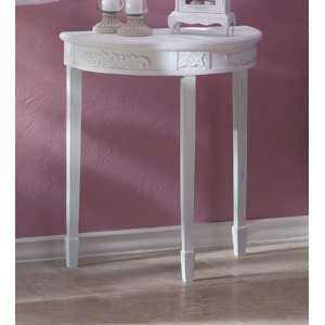  New White Wood Half Moon End Side Hall Table Furniture 