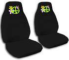 cool peace sign w/flower front car seat covers CHOOSE,MORE ITEM&BACK 