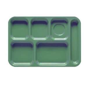   Tray, 6 Compartment, Right Handed, Rainforest Green