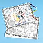 12 Wedding kids paper placemats w/colors, games and coloring Wedding 