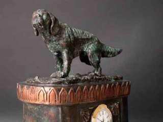 Bronze Clock Setter Pointer Dog Sculpture FREE SHIP  