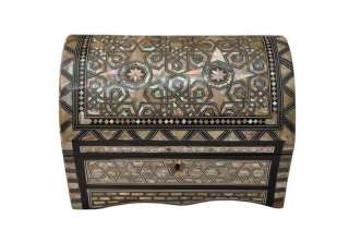 Luxury Inlaid Mosaic Mother of Pearl Wood Jewelry Box #5  