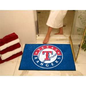 MLB Texas Rangers Chromo Jet Printed Rectangular Area Rug Floor Mat 45 