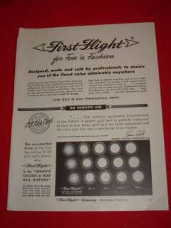 1963 First Flight X Ray Golf Ball Print Ad  
