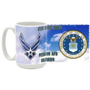 USAF Peterson AFB 21st Space Wing Coffee Mug  Kitchen 
