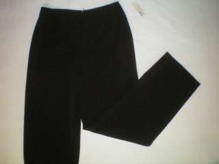 NWT womens black AMANDA SMITH dress pants size 8   
