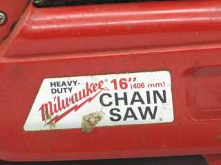 Milwaukee Heavy Duty 16 Chain Saw 6215 1800 Ft per min  