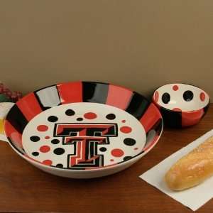   Texas Tech Red Raiders 2 Piece Chips & Dip Bowl Set