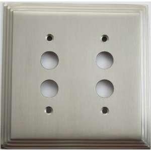   Switch Plate Satin Nickel Finish Step Deco Style