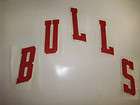 NBA Chicago Bulls 4 T x2.75W BULLS Letters Sticker Patches 4 Jacket 