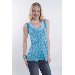  Cowgirl Up Jersey Burnout Sleeveless Top Sports 