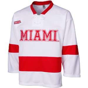  Miami University RedHawks Lace Up Replica Hockey Jersey 